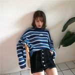 Ulzzang Loose Striped Sweater