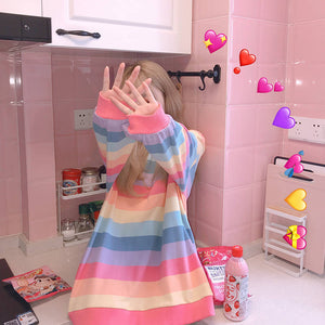 Oversize Rainbow Sweater