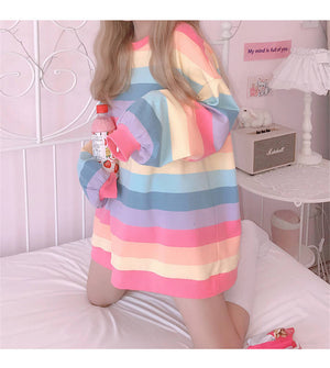 Oversize Rainbow Sweater