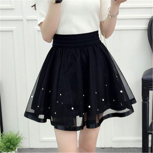 Mesh Flower Skirt